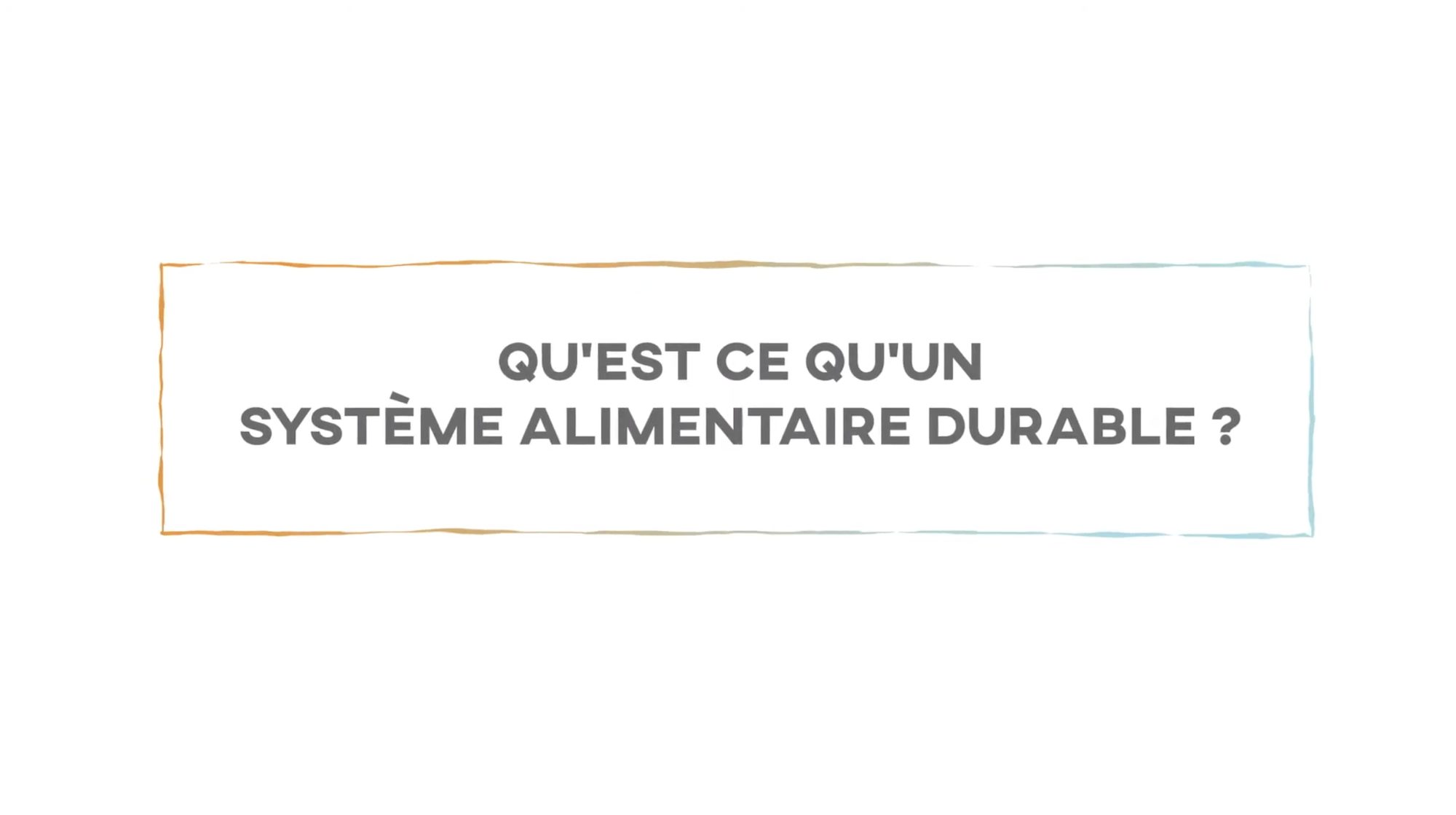 Systèmes alimentaires durables